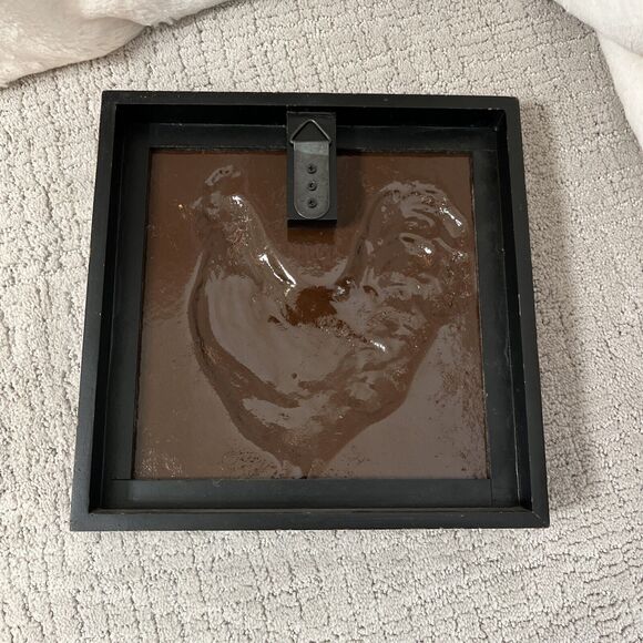 Decorative Molded Colorful Rooster Wall Picture. 10x10x1. - Picture 4 of 11